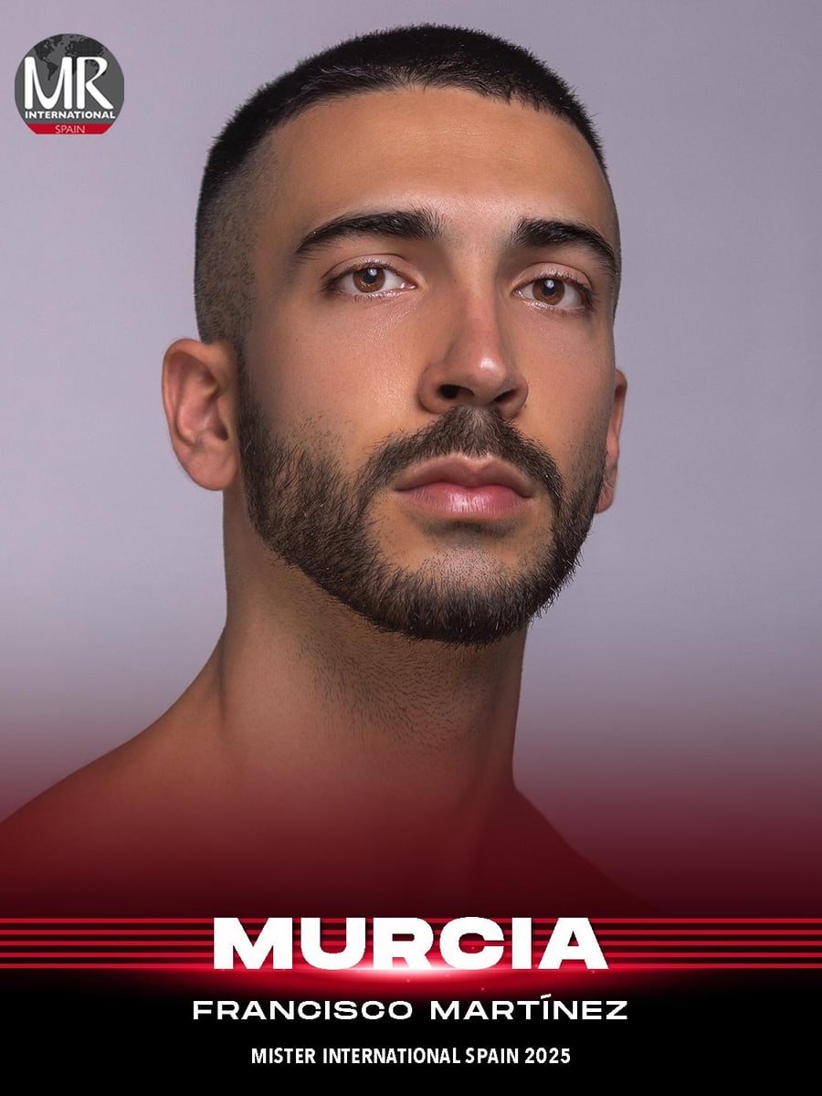 Retrato oficial de Fran Martínez, Mister International Spain 2025 por Murcia